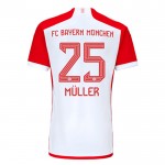Günstige Fußballtrikots FC Bayern München Thomas Muller 25 Kinder Heimtrikot 2023-24 Kurzarm